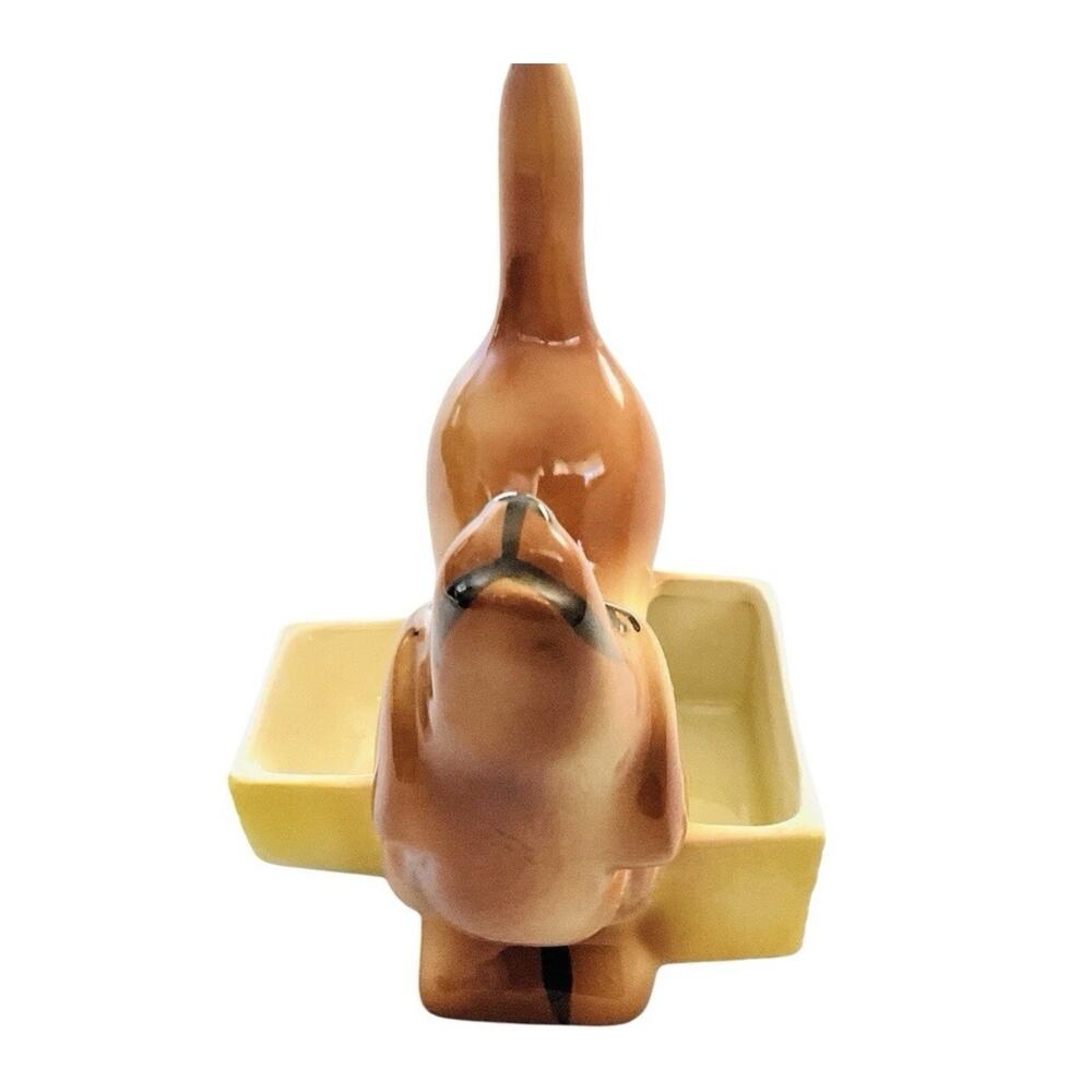 Vintage 1950 A.L. Hirsch Dachsund Dresser Caddy Planter MCM Midcentury Dog Valet - Picture 3 of 9